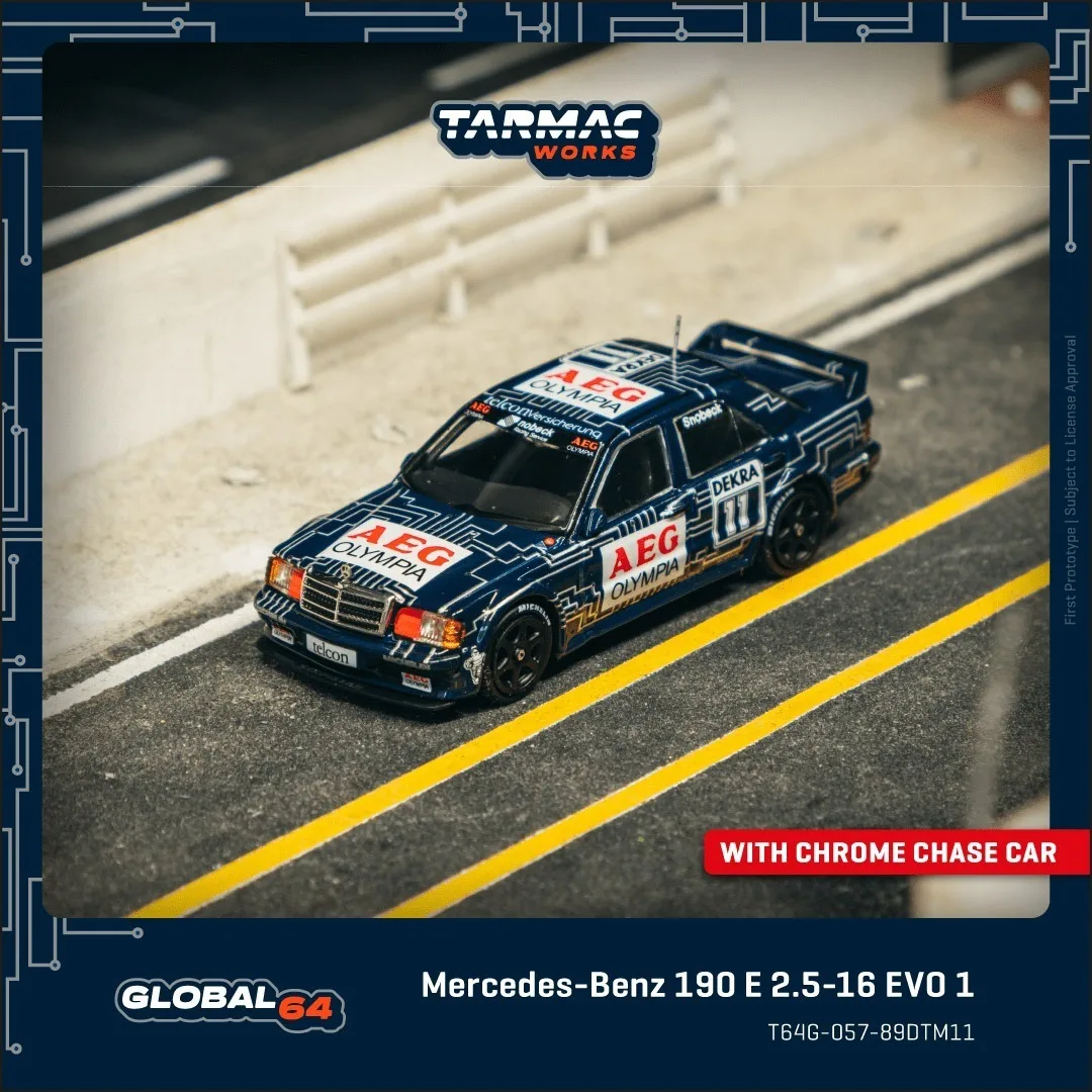 

PreSale TW 1:64 Mercedes Benz 190 E 2.5 16 EVO 1 DTM 1989 Dany Snobeck Diecast Car Model Collection Toys Tarmac Works