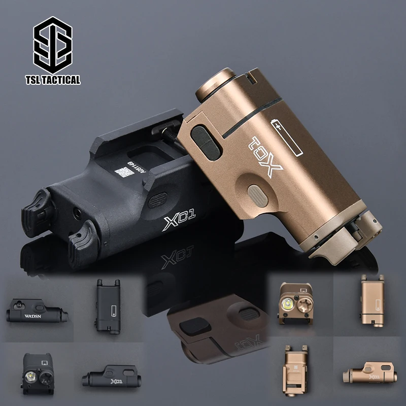 Tactical XC1 Metal Sure Weapon Gun Light XC1 Airsoft Pistol Flashlight For Glock G17 18 19 22 23 MINI Flashlight Fit 20mm Rail