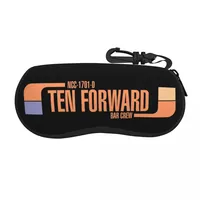 Ten Forward Bar Crew NCC 1701 Shell Glasses Case Portable Sunglasses Box Women Men Soft Eyeglasses Bag Pouch