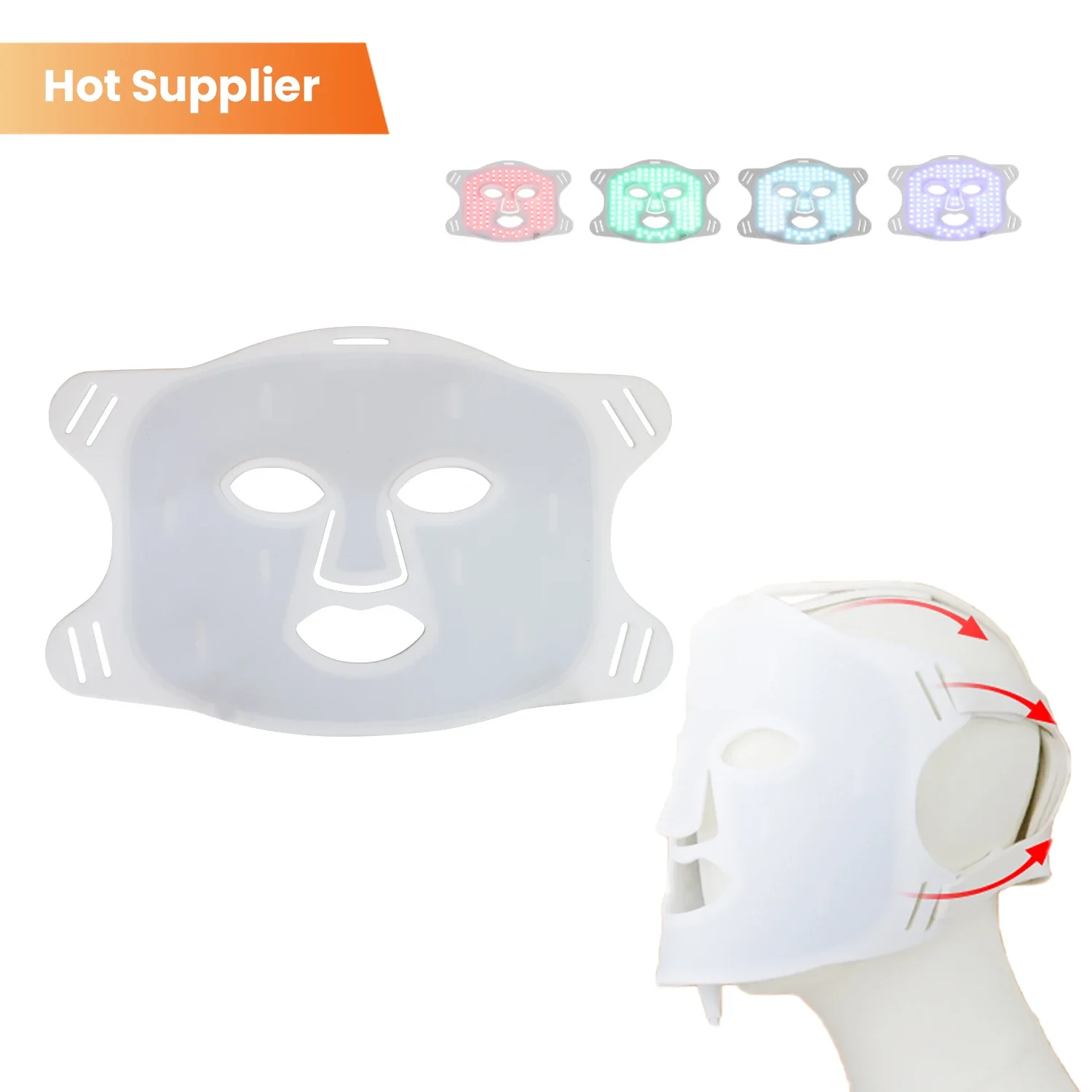 Professional 4 Core Silicone Infra Red Light Therapy Facial Led Light Therapy Led Face Mask Light Therapy
