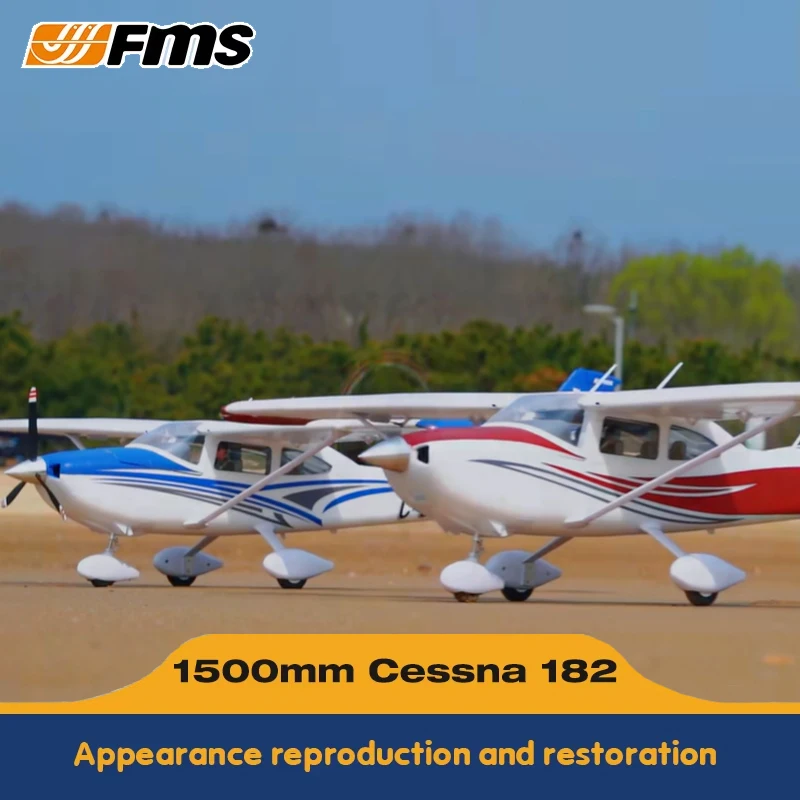 FMS 1500mm Cessna 182 Rc Airplane Trainer No Reflex Fixed Wing Rc Plane XT60 Remote Control Aircraft Outdoor Boy Toy Gifts