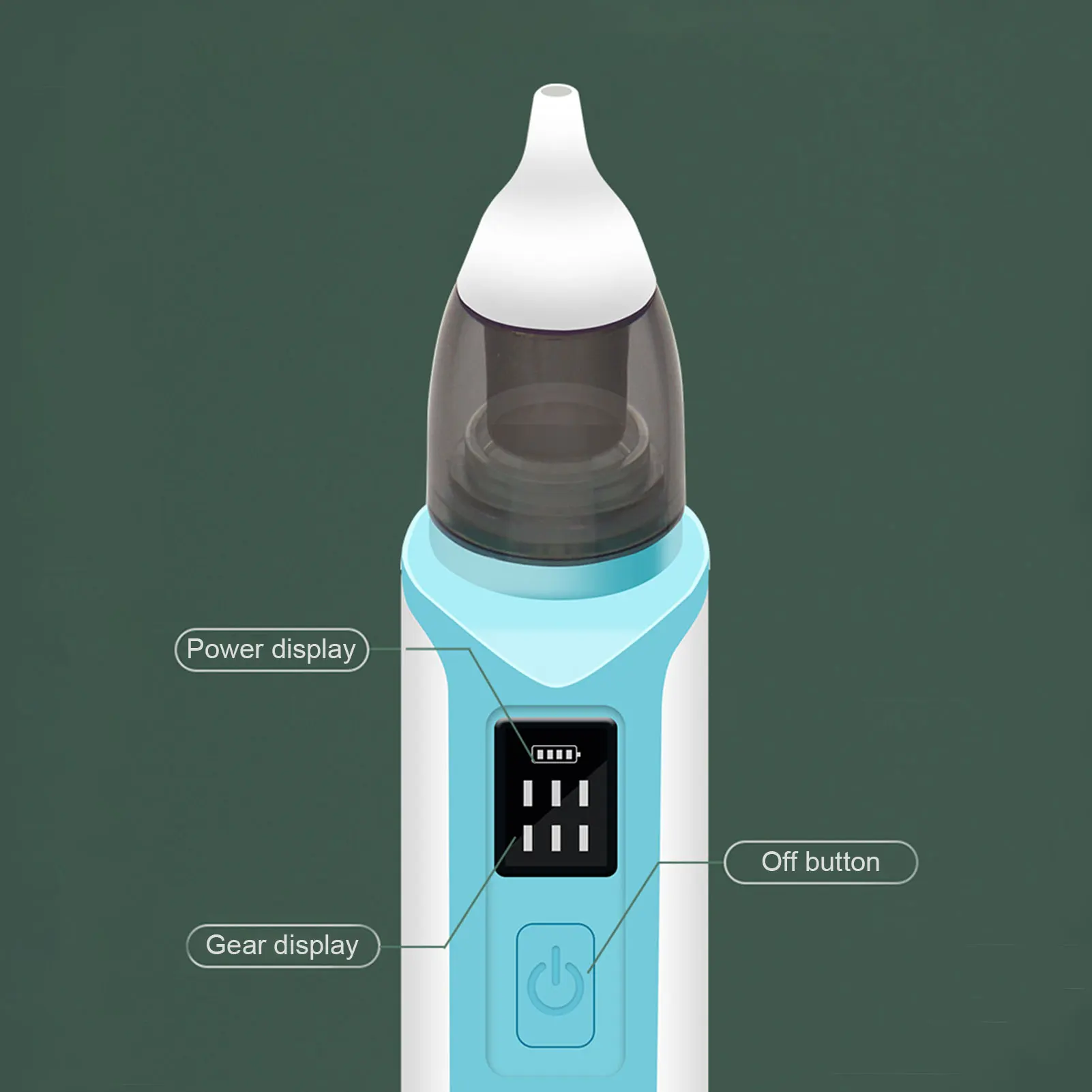 Aspirador nasal elétrico do bebê, otário do nariz infantil, nariz limpador, limpar nasal, congestionamento, recém-nascido, crianças, casa