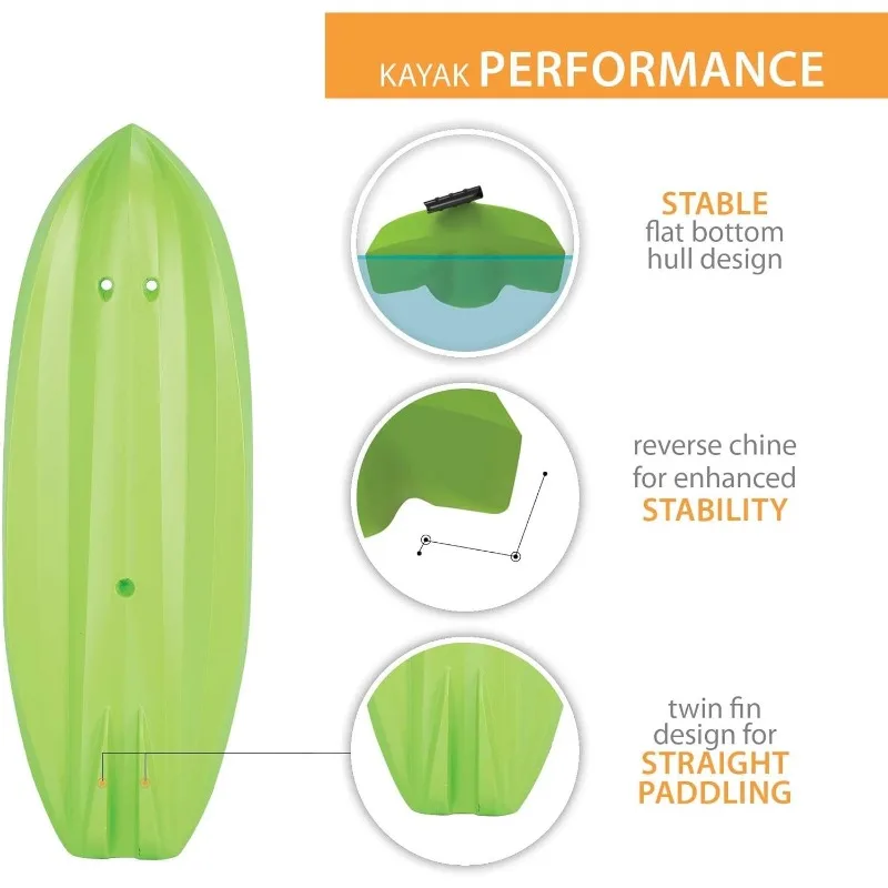 6-Fuß-Wellenkajak mit Paddel