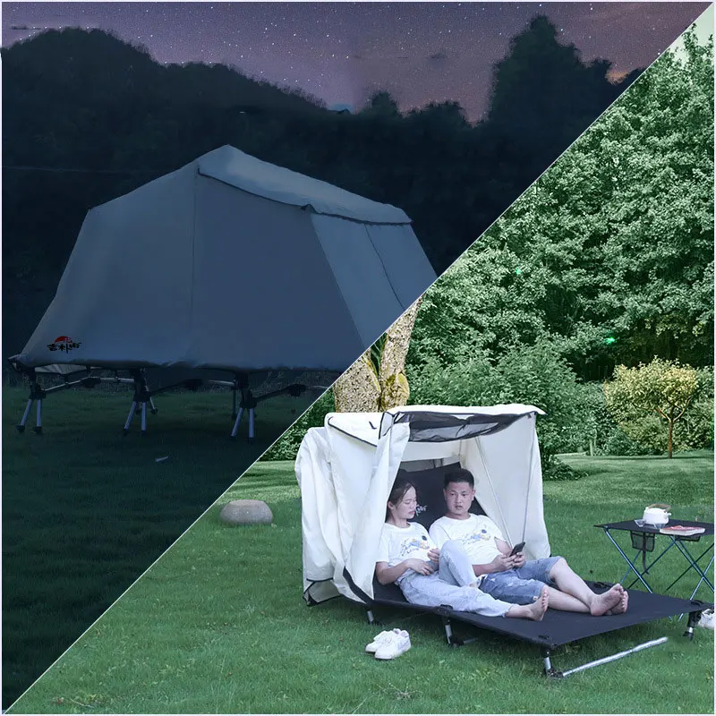 JETSHARK Folding Above Off The Ground Shelter 2 Person Portable Waterproof Outdoor Camping Tent Cot