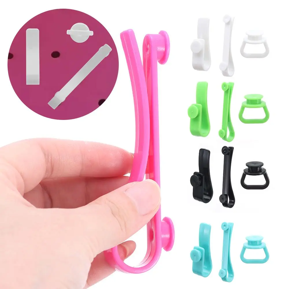 Ganchos para bolsos de plástico, Clips para bolsos de botón, gancho para bolsos, llavero multiusos, 3 unidades por juego