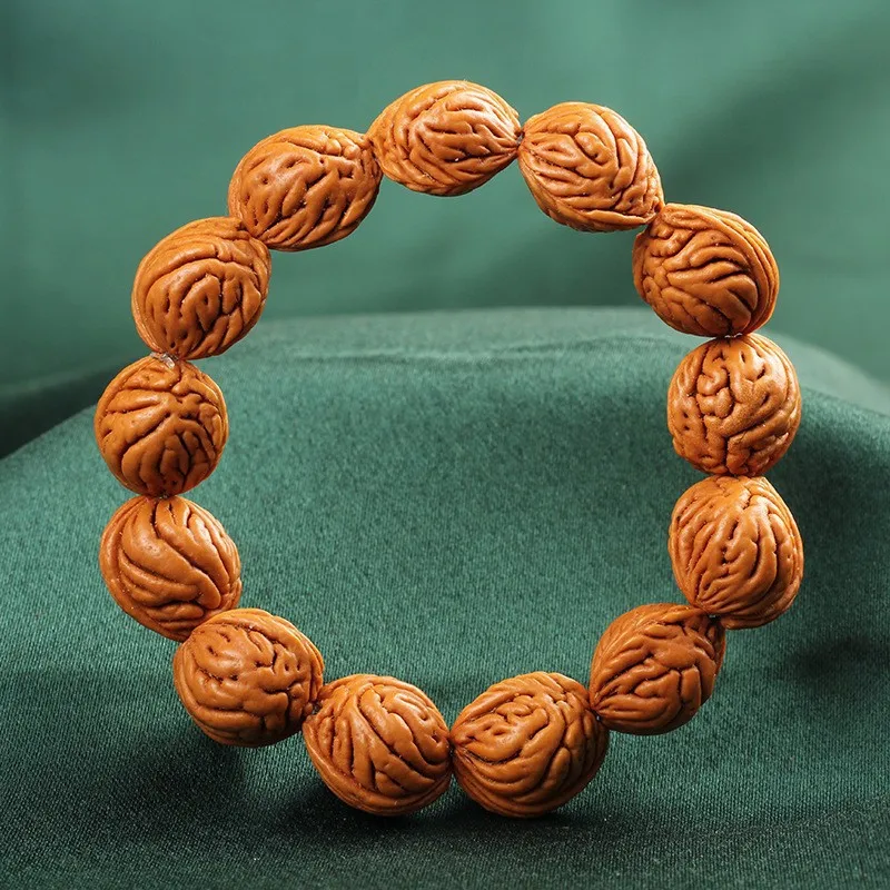 

Indonesia Small King Kong Boutique Bodhi Bracelet Double Dragon Corpulent Walnut Hand Toy Bracelet Crafts Handheld Bracelet for