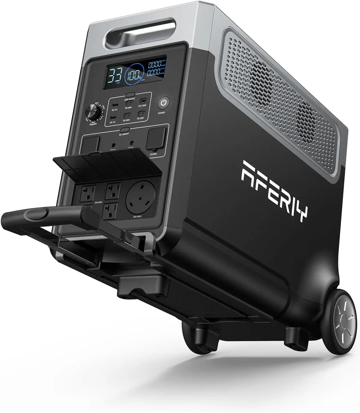 

AFERIY 3840Wh Portable Power Station,120V AC Outlets x 5,2.5H Fast Charge,3600W(Peak 7200W),LiFePO4 Battery Power Station,Solar Generator for Home,Outdoor Camping,Power Outage,Camping,RV