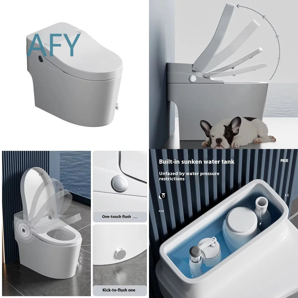 Custom Smart Color Pulse Home Siphon Toilet for Bathroom No Water Pressure Limit Unplugged Bidet Attachment for Modern