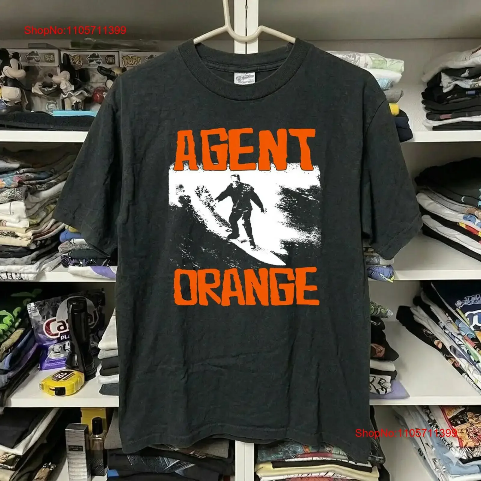 Agent Orange Style Punk Surf Rock Retro Vintage T Shirt S 5XL long or short sleeves vintage Washed Soft homme Comfortable