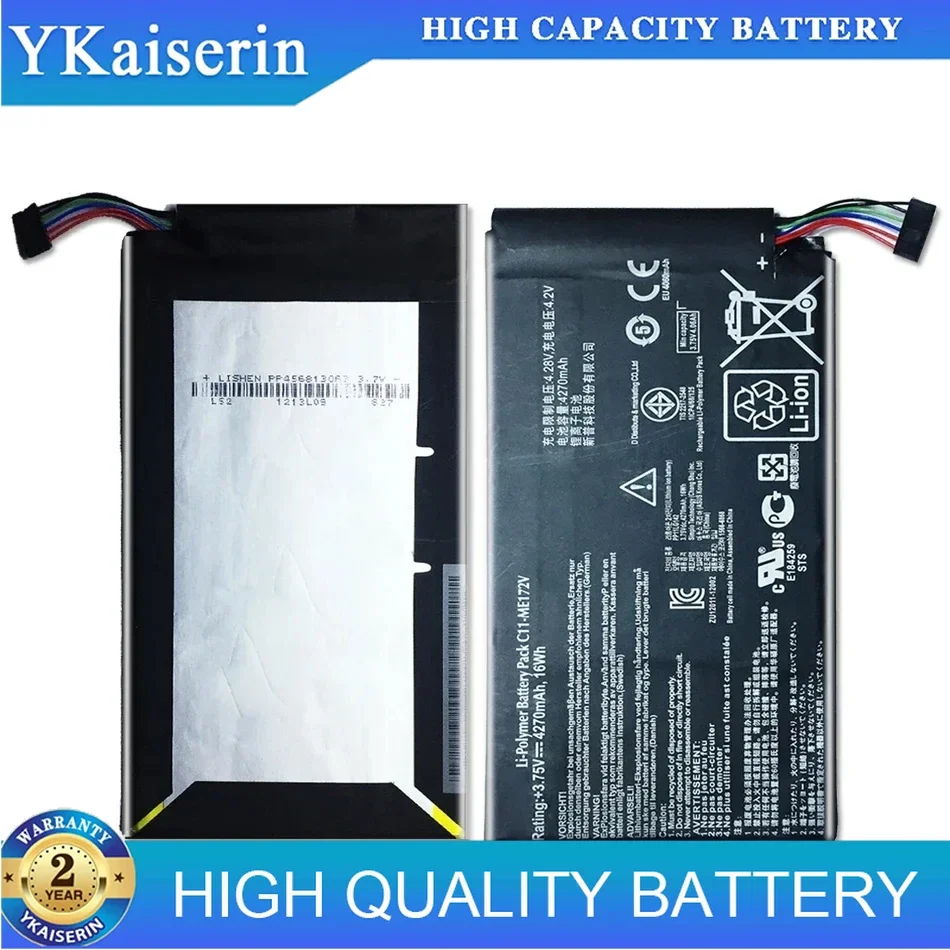 Tablet Li-Polymer Battery For Asus MeMo Pad ME172V ME172 K004 / ME371MG ME371 4270mAh C11-ME172V