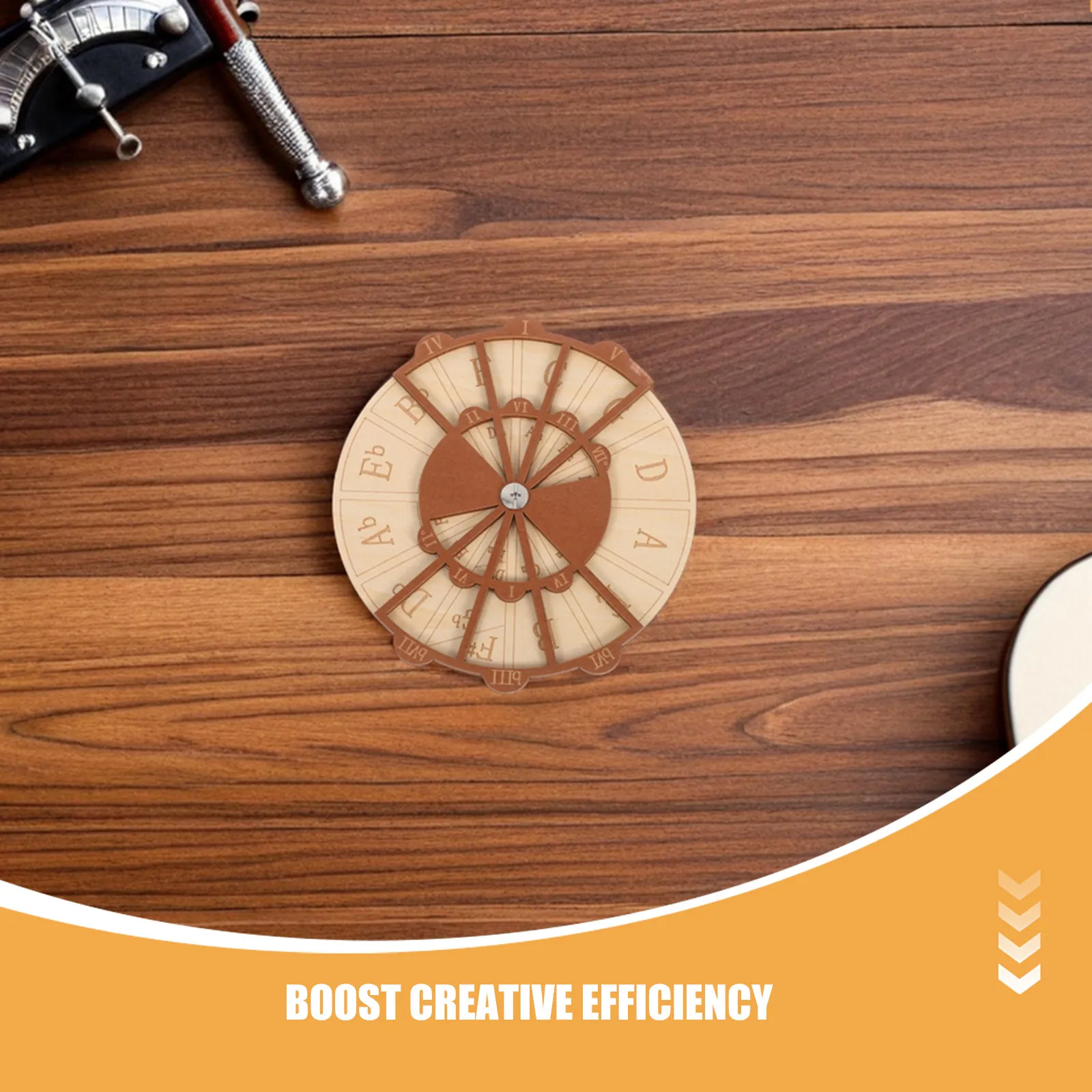 2Pcs Circle of Fifths for Guitar Piano Wooden Chord Wheel Music Theory Learning Aid Guitar Practice Tool Scale Chord Recognition - view 4