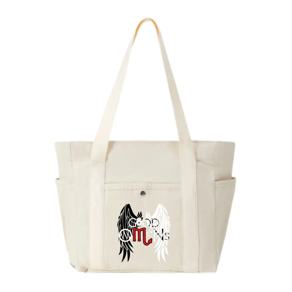 

Good Omens Winged Text Autumn and Winter New Fashion Commuter Tote Bag