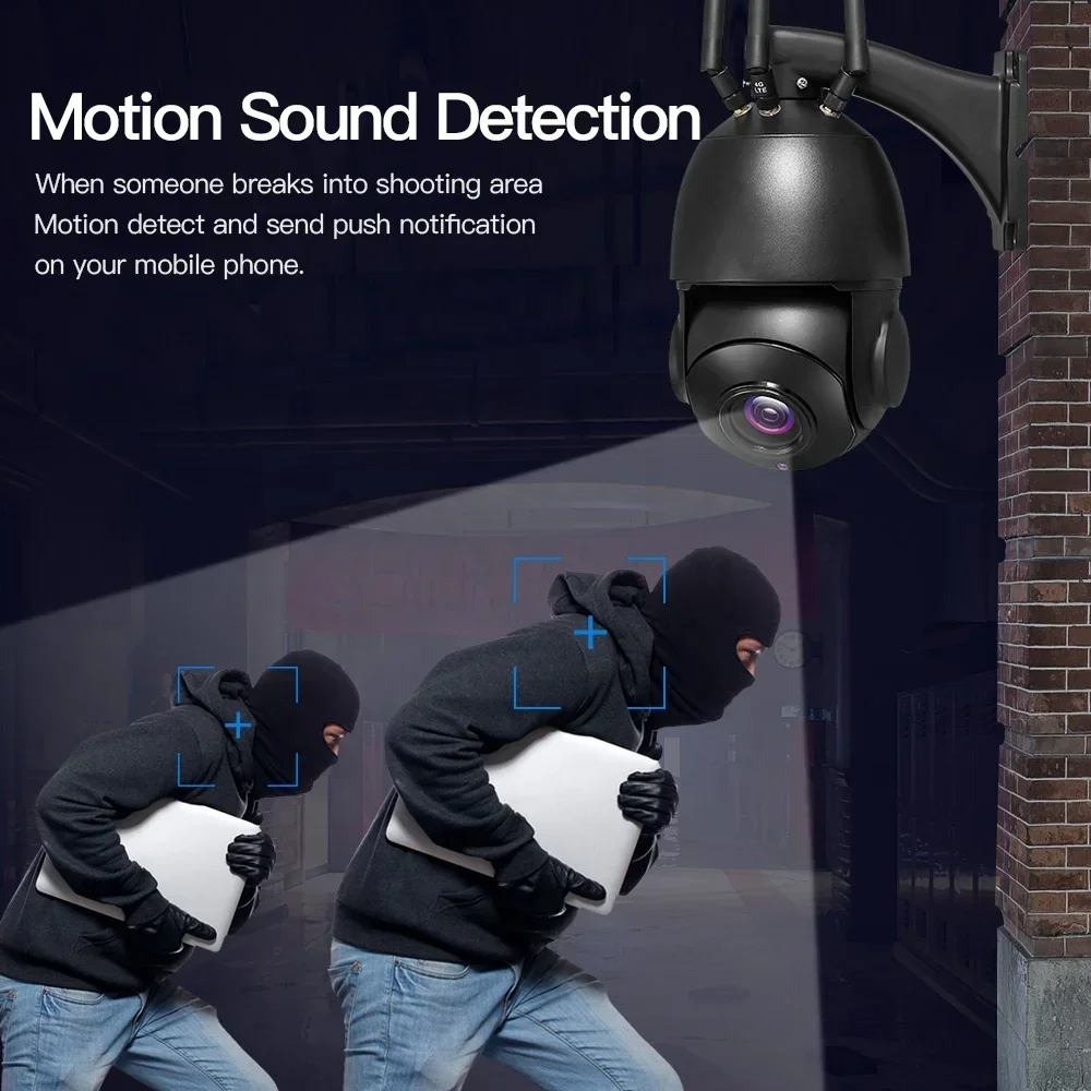 Full Metal Casing 2MP 5MP 4G 1080P HD 30X Zoom Home IP Camera Wireless 4G SIM Card Outdoor Security Camera