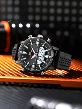 Kat-Wach Men's Quartz Watches Original Waterproof High Quality Automatic Male Timepiece Black Watch Gifts for Dad Watches Men 5