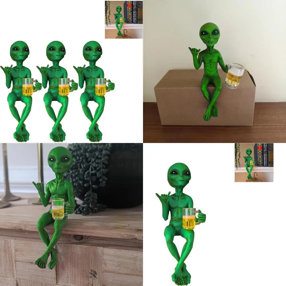 

Статуи для питья пива инопланетной тематикой, набор из 3 шт., для забавных украшений комнаты на тему космического пространства