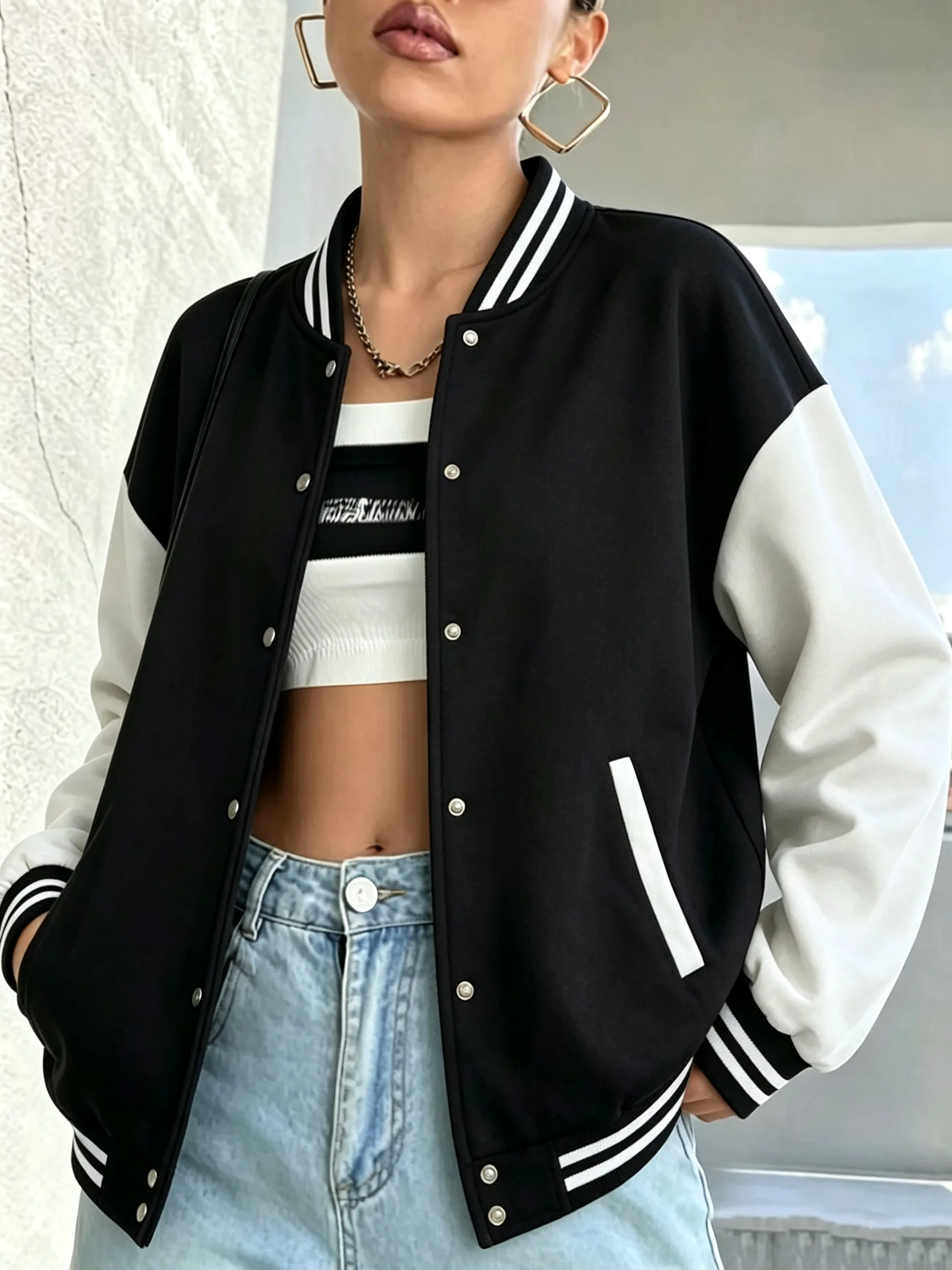 Unisex Autumn Basic jackets Hip Hop Button Baseball Jersey loose Casual Sportswear Comfortable Soft Streetwear Sport womanswear
