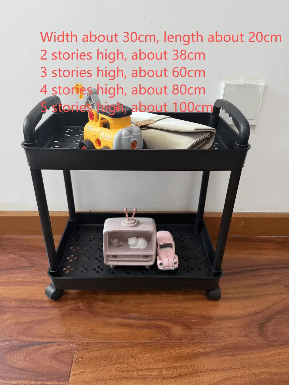 Multi-Layer Rolling Storage Cart - Compact Space-Saving Design, Durable Plastic Construction, Suitable For Kitchen, Bathroom, Be