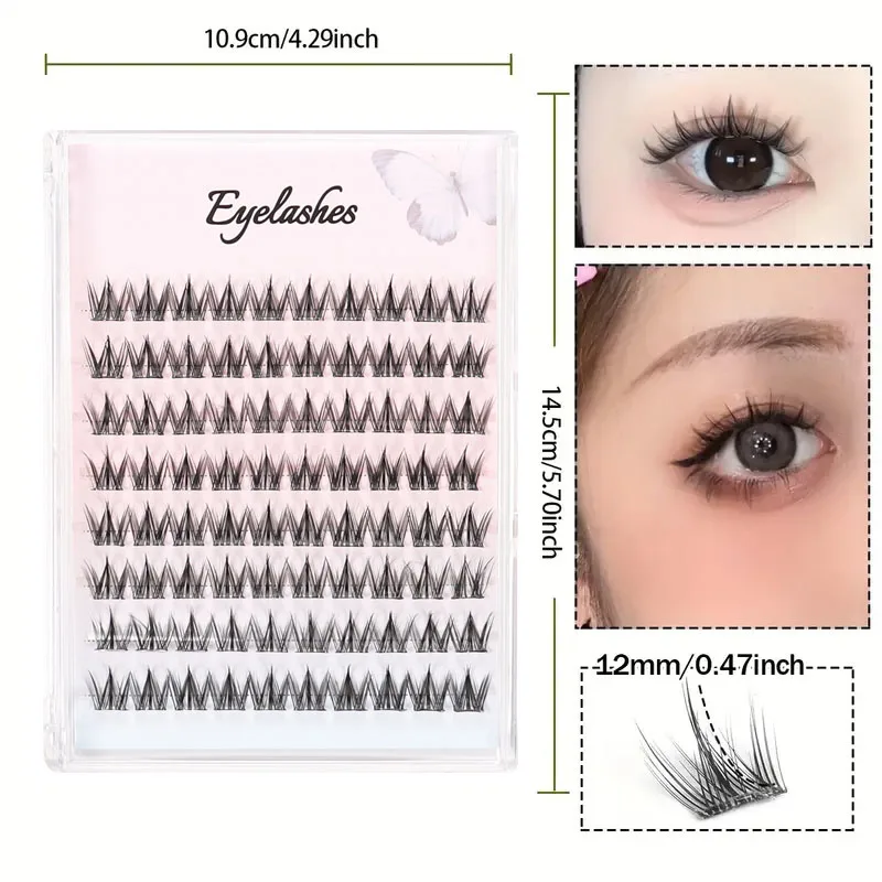 80 clusters of glue free false eyelashes, large capacity glue free dog series, lazy and thick, natural manga, novice simulated e