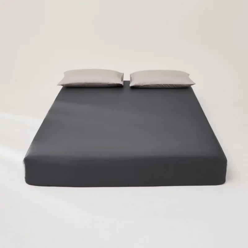

Черно-серая простыня на резинке из лиоцелла, шелковистый чехол для матраса, летние охлаждающие простыни для дома и отеля, 150*200 см, 1 шт., прямая поставка