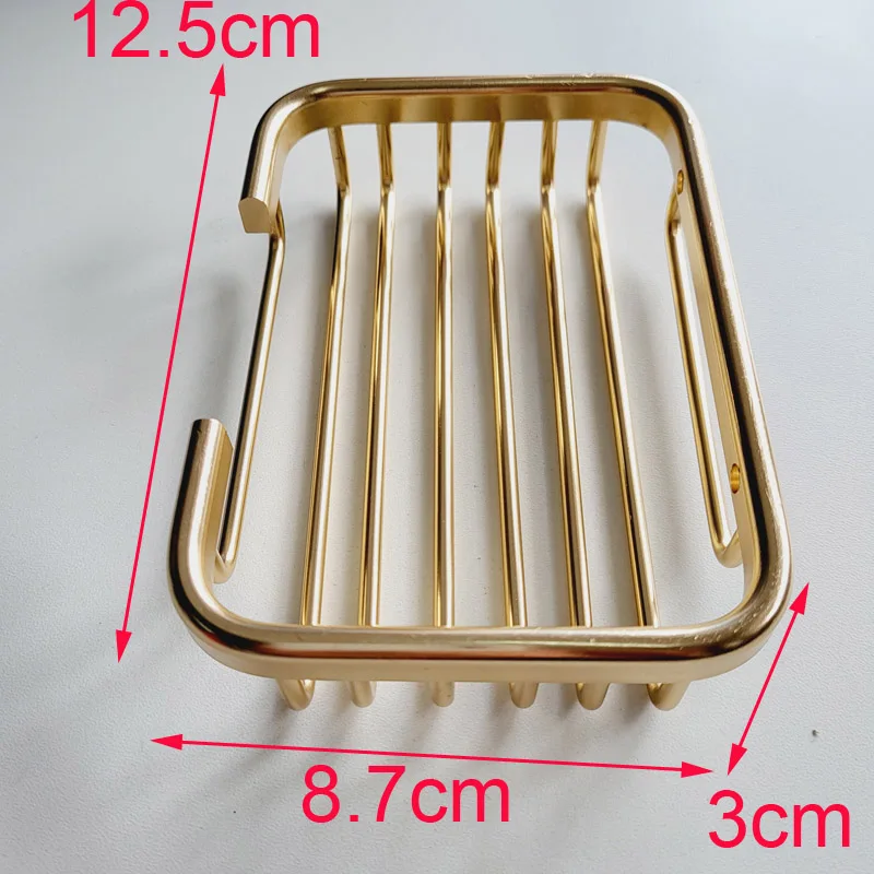 Gold Soap Dishes Soap Basket Wall Mounted Soap Dish Bathroom Accessories Bathroom Furniture Toilet Balcony Glass Soap Holder