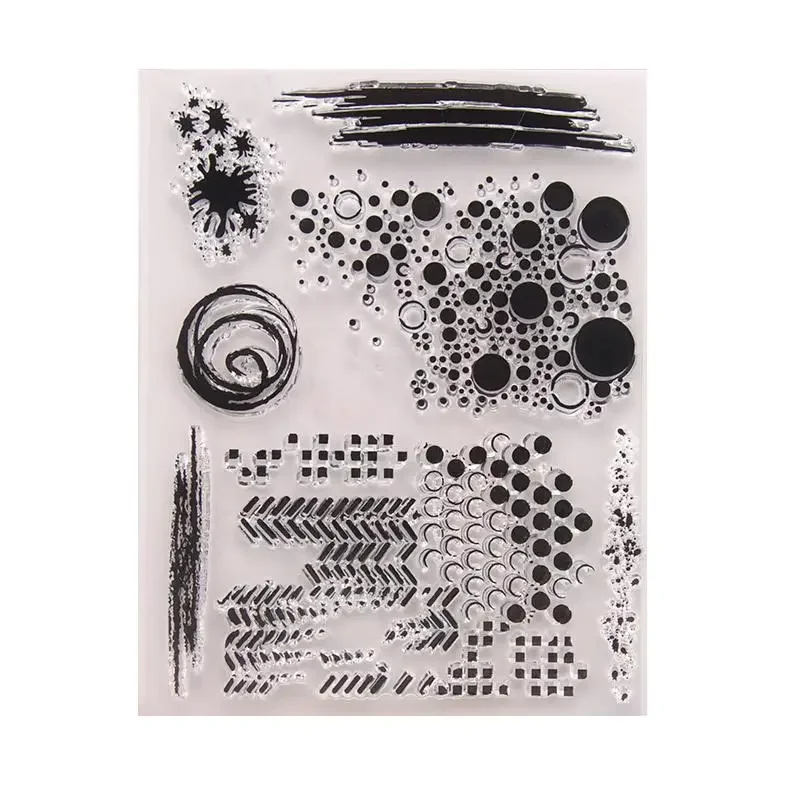 Circle Dot Transparent Silicone Clear Rubber Stamp Sheet Cling Scrapbooking DIY