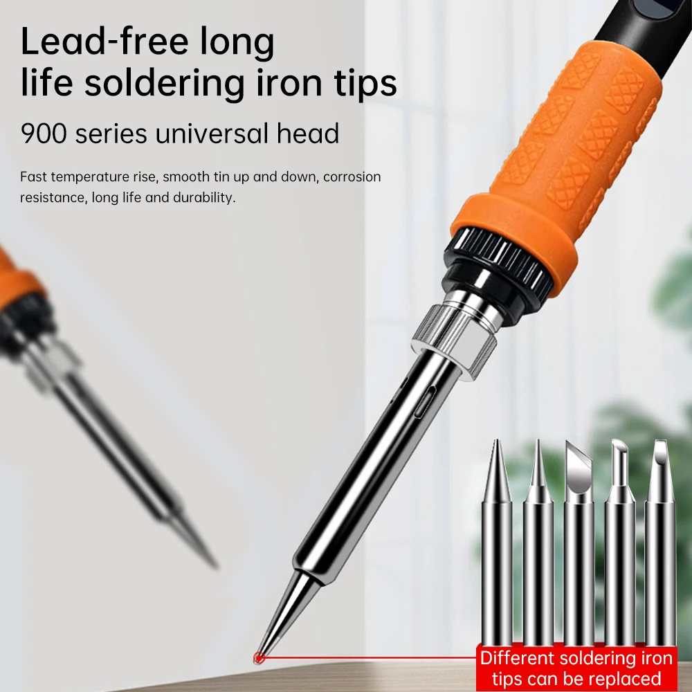 AC220V 90W Temperature Regulating Soldering Iron LED Digital Display Internal Heat Type Temperature Regulating Soldering Iron Se