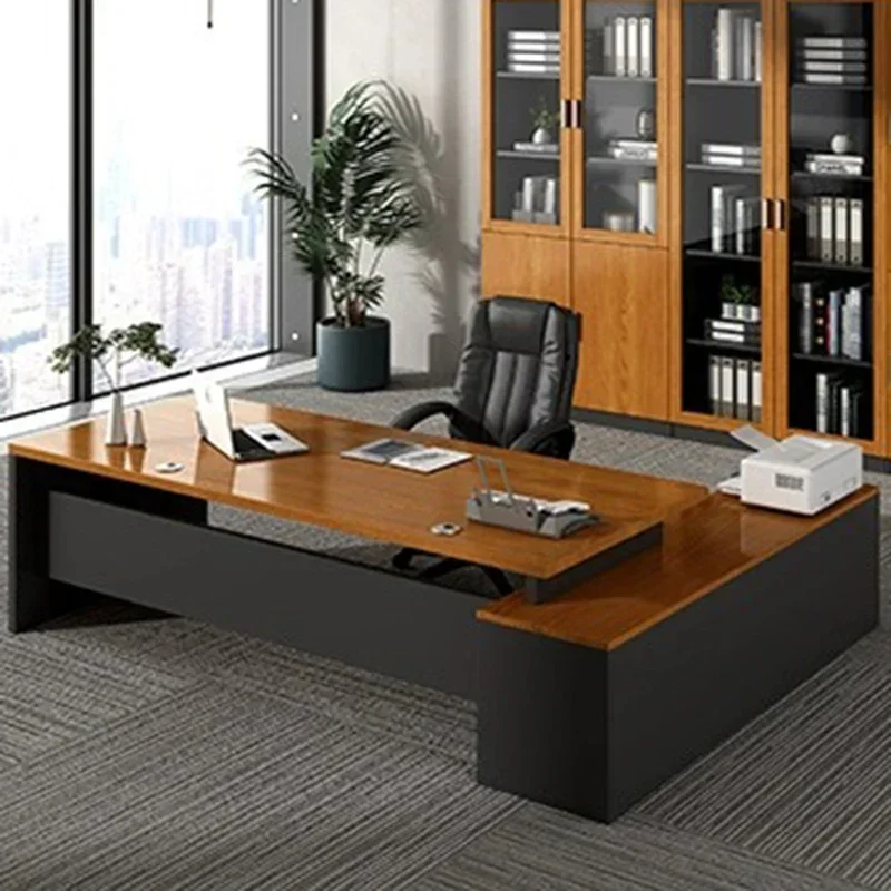 

Aesthetic Office Desk Study Desktop Corner Luxury Student Organizer Multifunction Office Desk Reception Biurko Trendy Furniture