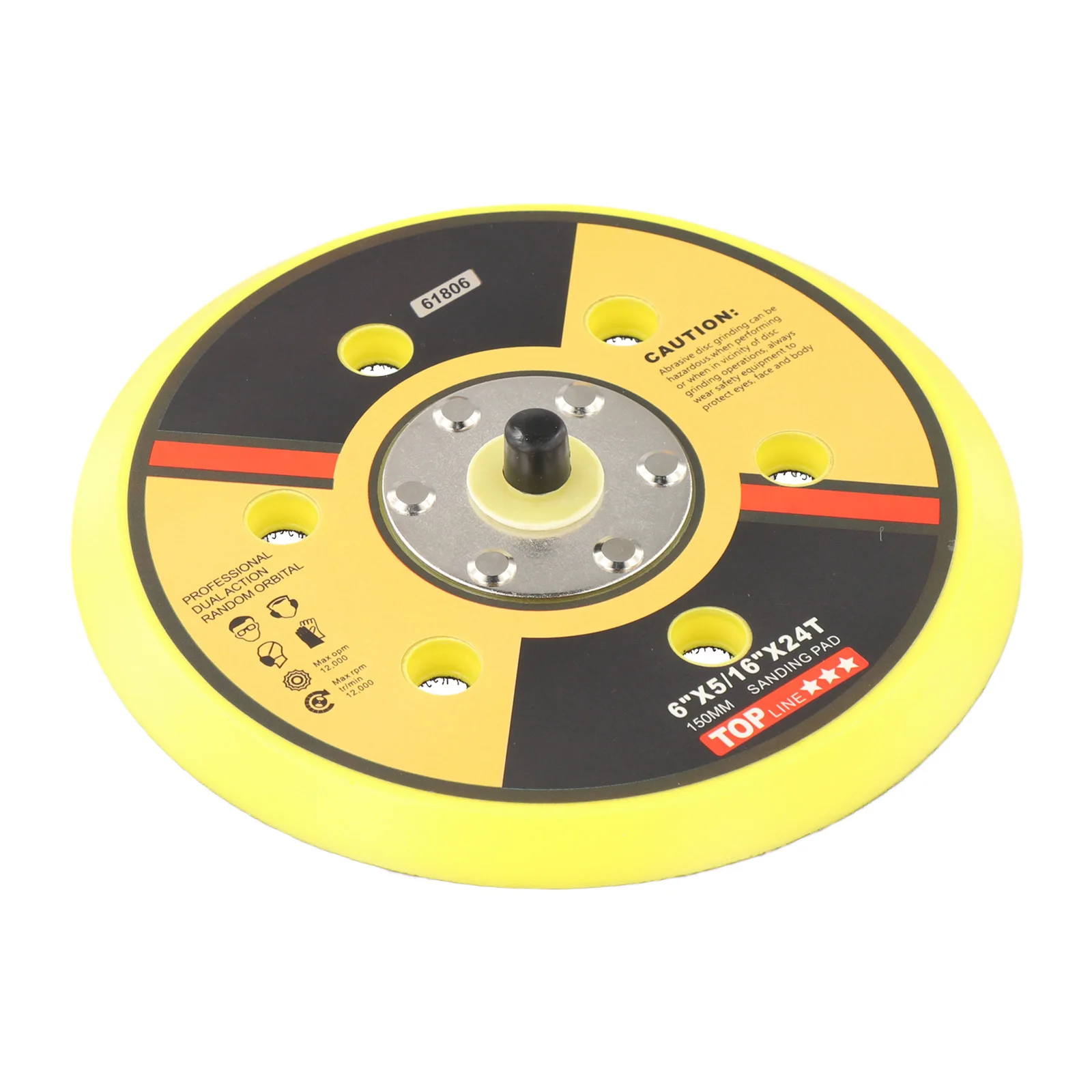 6 Inch 150mm Polishing Wheel Sanding Pad Sander Backing Pad Hook And Loop Backing Pad Plate Grinder Power Tools Accessories