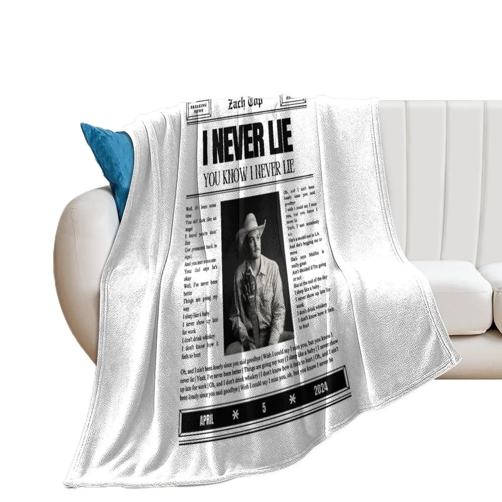 

Never Lie Newspaper Throw Blanket Soft Plush Plaid Heavy Blankets