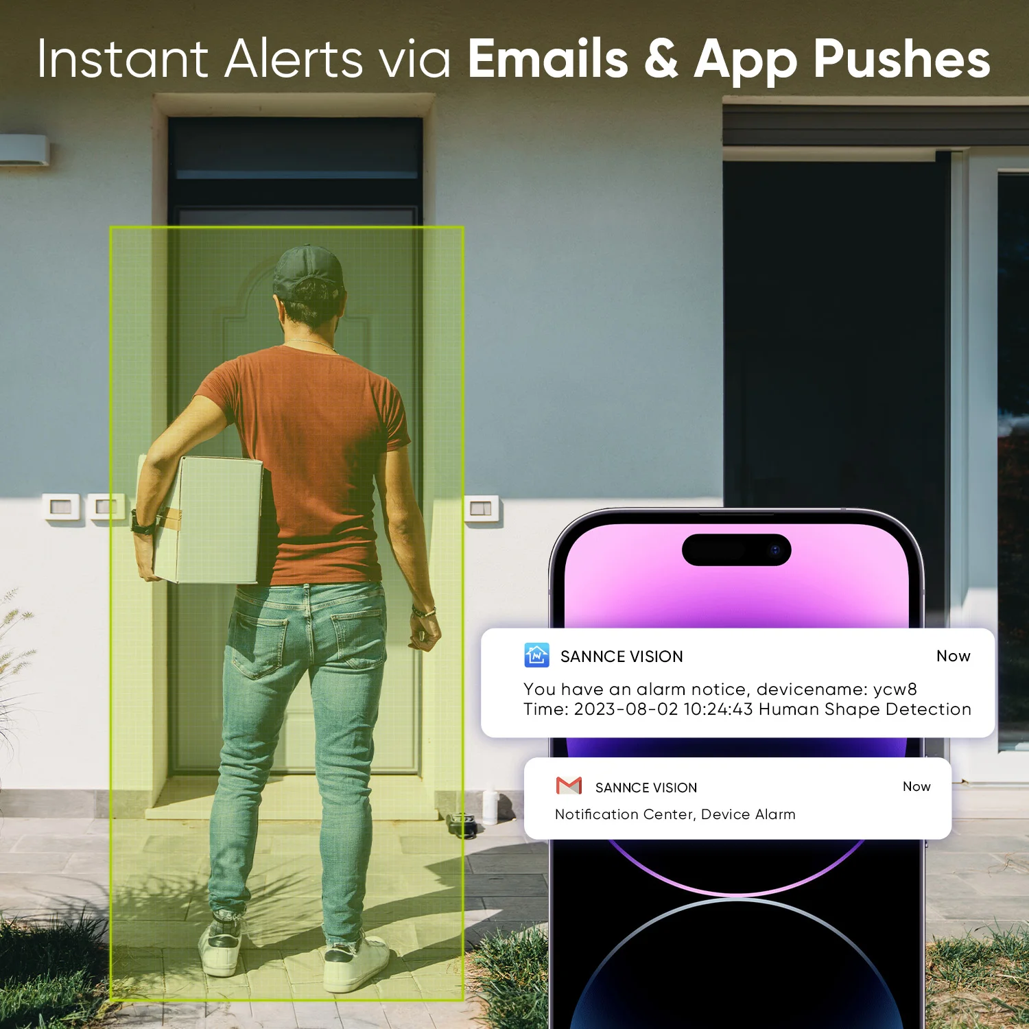 SANNCE Smart Home 8CH Security CCTV System H.265+ 8CH DVR 4PCS 5MP Night Vision Outdoor Surveillance Waterproof Camera Kits