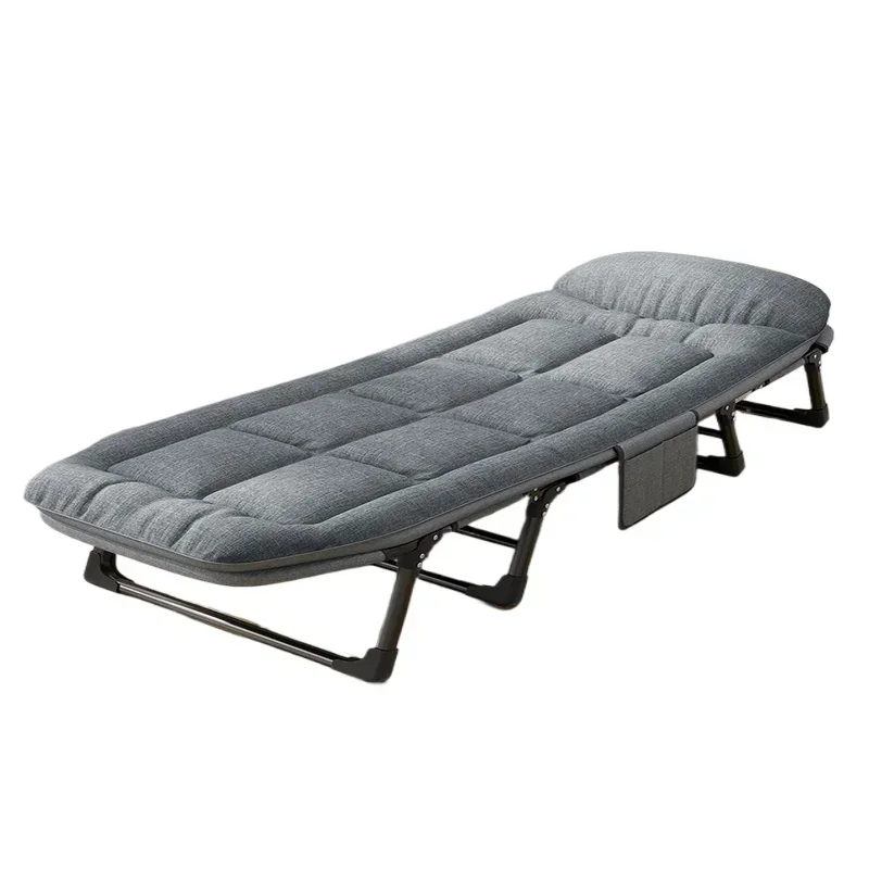 Lounge Chair with Mattress for Adults,Portable & Folding Cots for Sleeping with Pillow Heavy Duty Bed for Room,Home,Grey