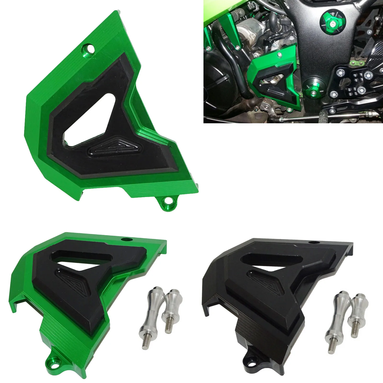 Front Sprocket Chain Guard Cover Left Side Engine For Kawasaki Ninja 250 300 EX250 EX300 2013 2014 2015 2016 2017