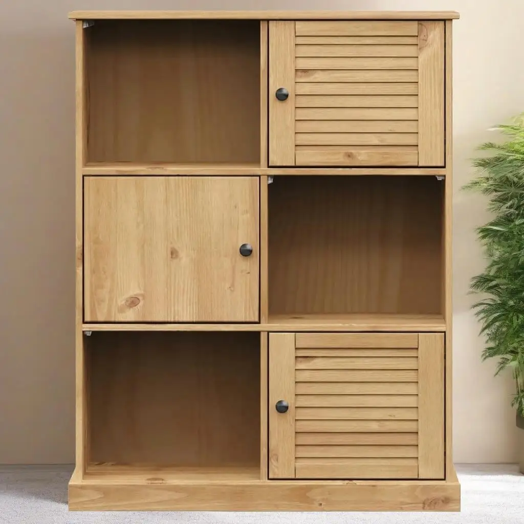 VIGO Solid Wood Pine Bookcase - 35.4x13.8x45.1 Inch Stylish Storage Solution