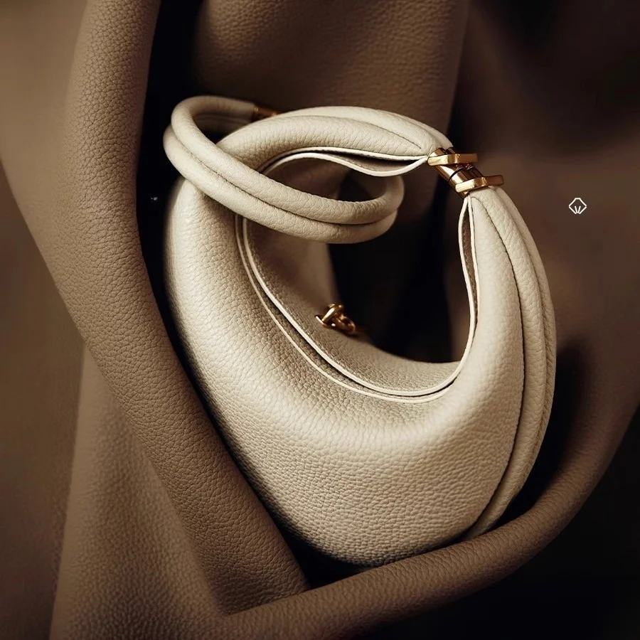 حقيبة نسائية شهرية جديدة لعام 2025، حقيبة هلال من سلسلة Pine Moon، حقيبة كتف جلدية تحت الإبط، نسائية أنيقة وفكرية #3