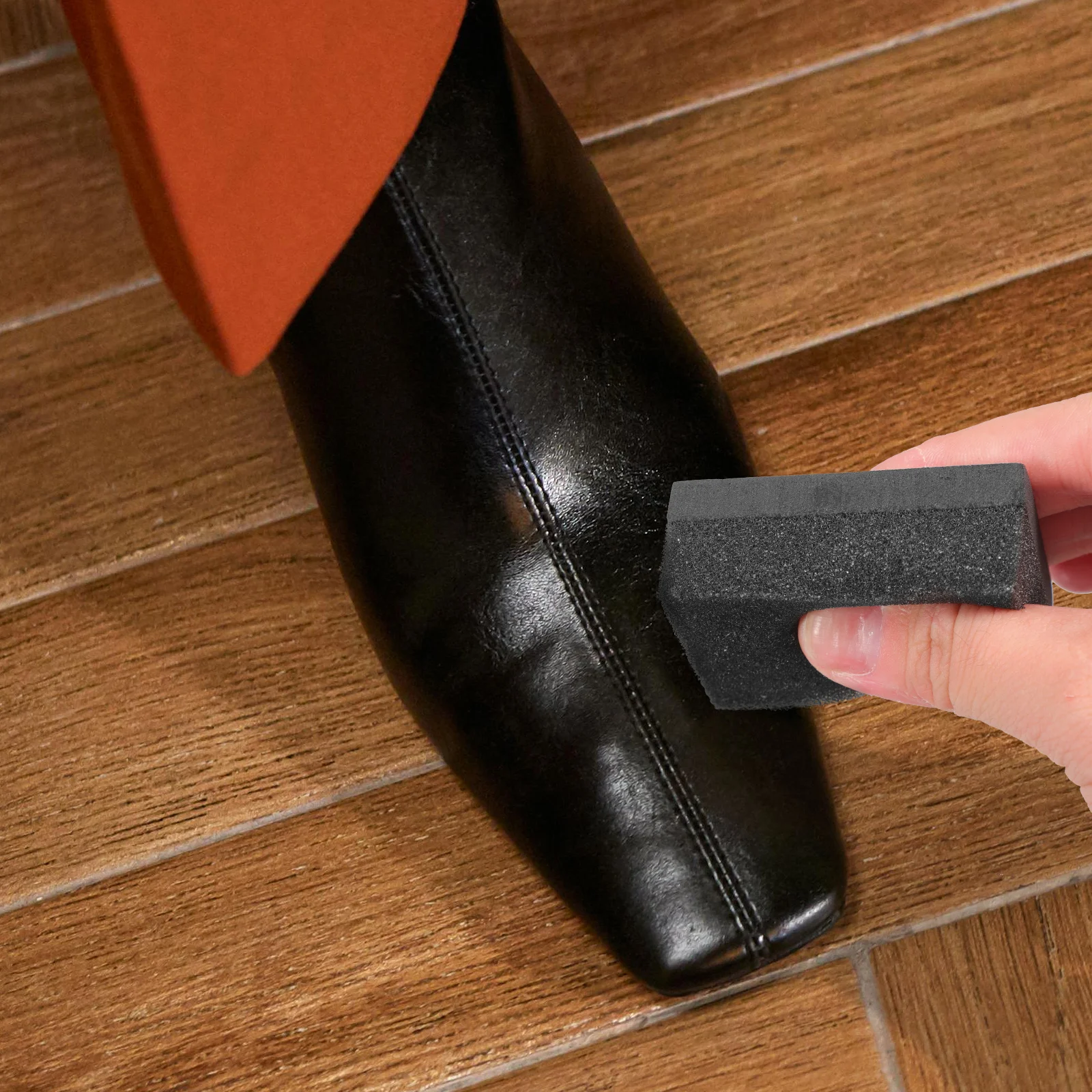 

10 pcs Disposable Shoe Wipes Plastic Black Polish Cleaner Kit Boot Care Applicator Dusting Slippers Protection For