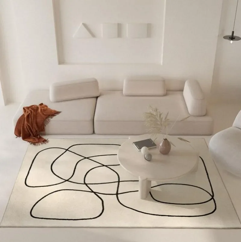 Nordic Style Living Room Decoration Carpet Home Large Area Rugs for Bedroom Fluffy Soft Cloakroom Rug Thickened Anti-skid Mat