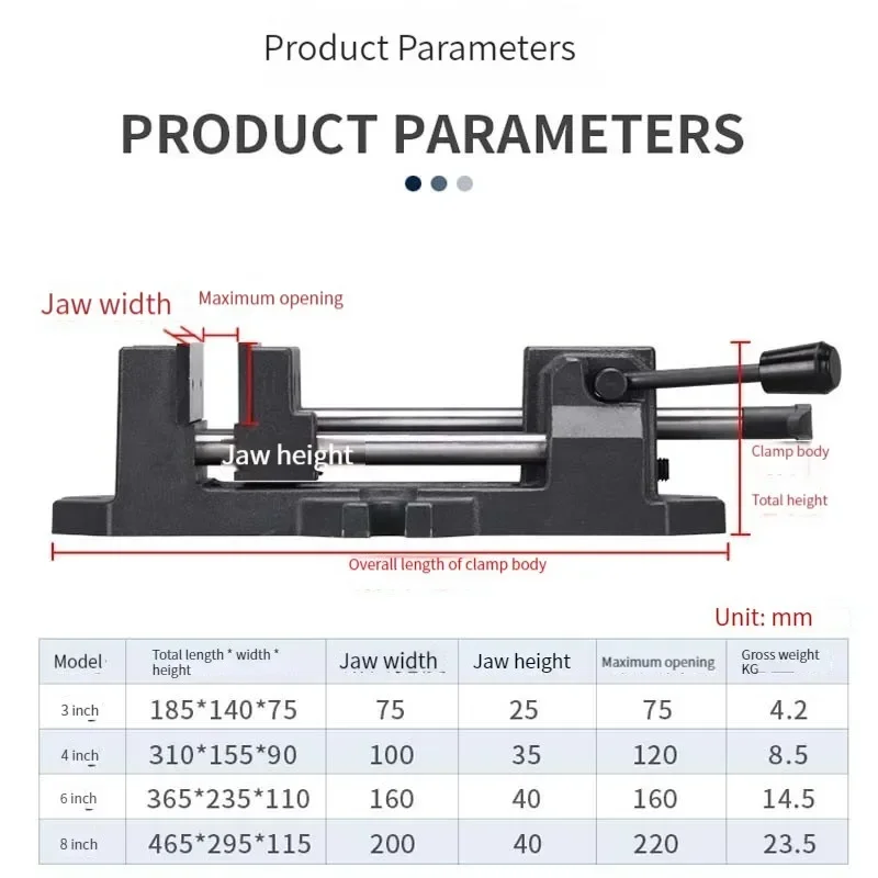 

New Heavy Duty Quick Acting Drilling Machine Flat Jaw Piers, Guide Rod Precision Bench Drill, Fast Bench Drill