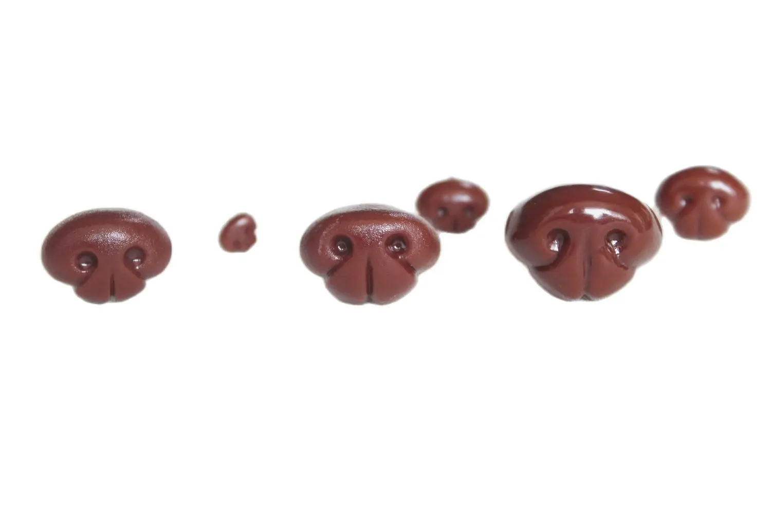 300pcs  New custom style  high quatity nose 7mm-22mm brown toy animal nose plastic safety noses +washer-- size option