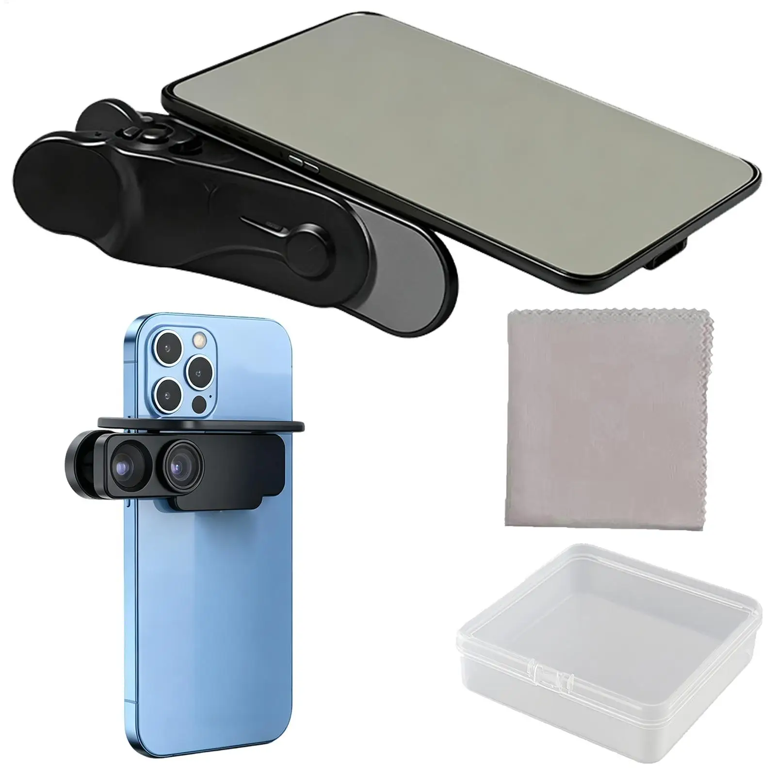 1Set Phone Camera Mirror Reflection Clip Universal Fit ABS Selfie Reflector Travel Portable Phone Camera Clip Selfie Reflector