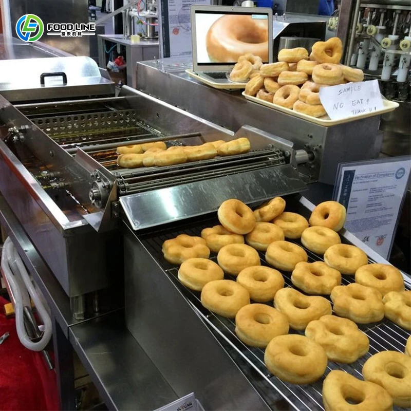 Cream Coating Donut Production Line Non-Stick Forming Commercial Equipment Vending Sale Support Custom