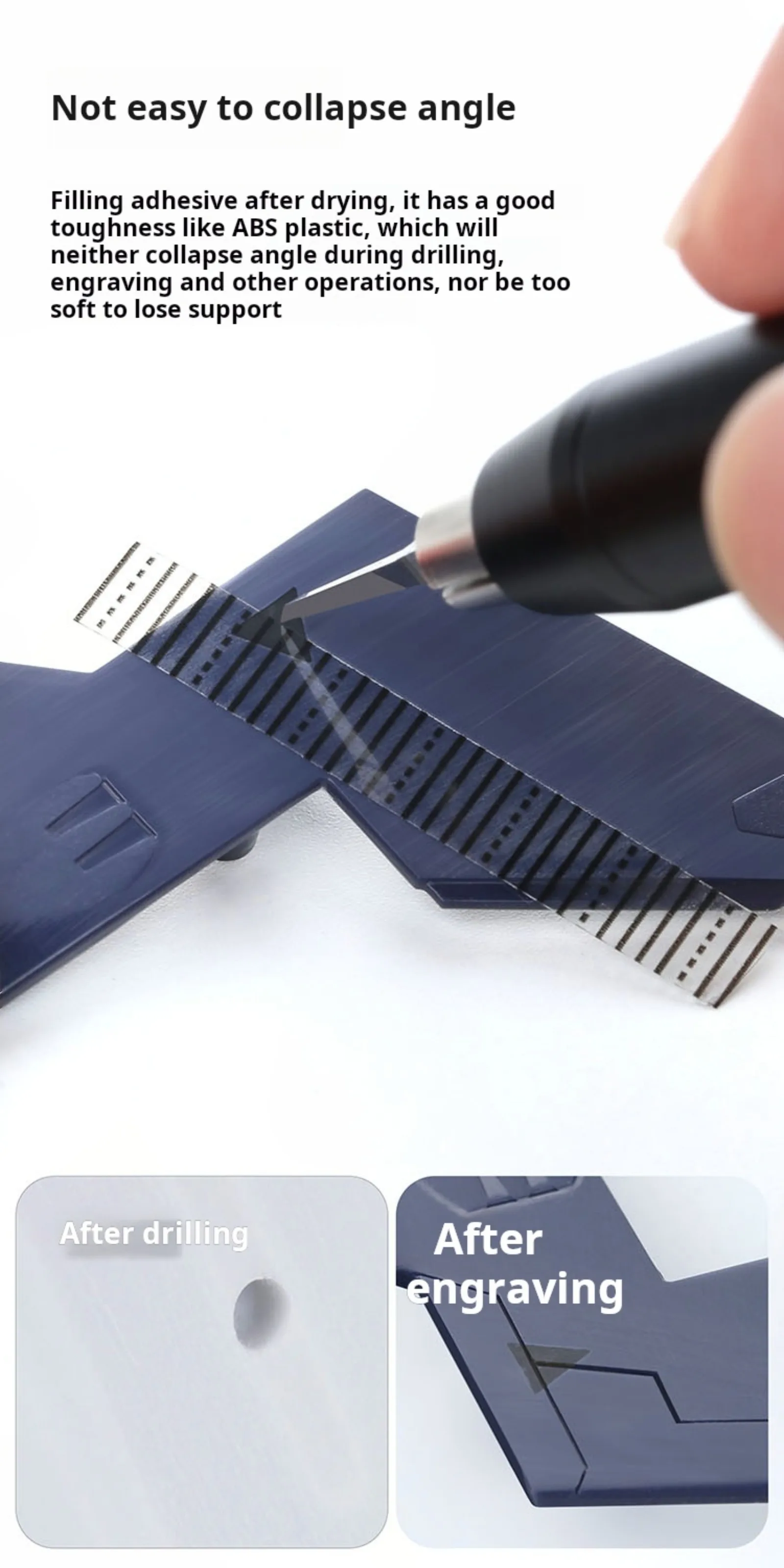 DSPIAE BP-01 BP-02 PRO Gap Filler Accelerator für Gunpla-Modellbau, schwarz-weißer Flüssigkeitsspachtel für Gundam-Modelle, die Risse versiegeln – Detail 5