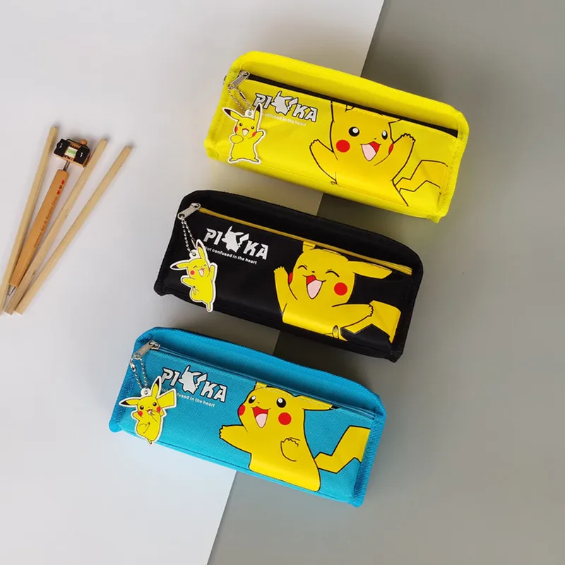 

for emon Pikachu Cute Pencil Case Pencil Bag Students Back School Supplies Stationery Pencil Pouch Girl Anime Gift Christmas Toy