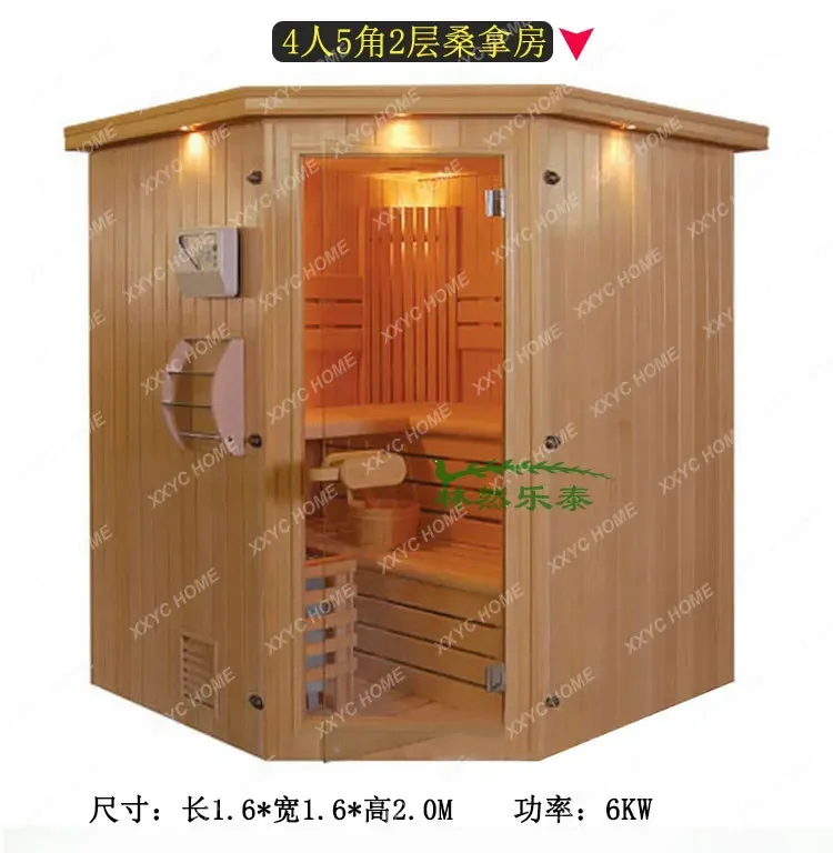 Sauna, sauna furnace heating, wet steaming, high temperature watering steam, solid wood bath, household sweat steaming