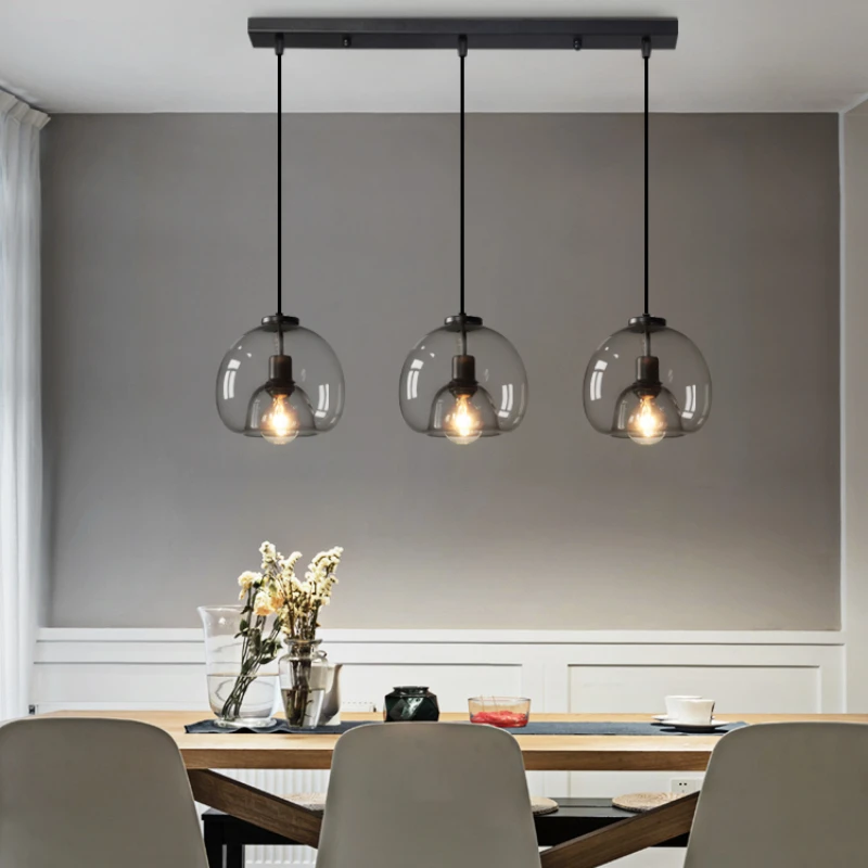 

Dining Room Lighting Glass Pendant Lights Modern Home Decoration E27 Living Room Hanging Lamps Multi Head E27 Chandeliers