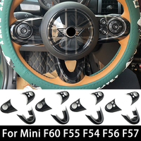 For MINI One Cooper S JCW F60 F55 F54 F56 F57 Car Steering Wheel Button Cover Sticker PC Interior Decoration Car-styling Auto