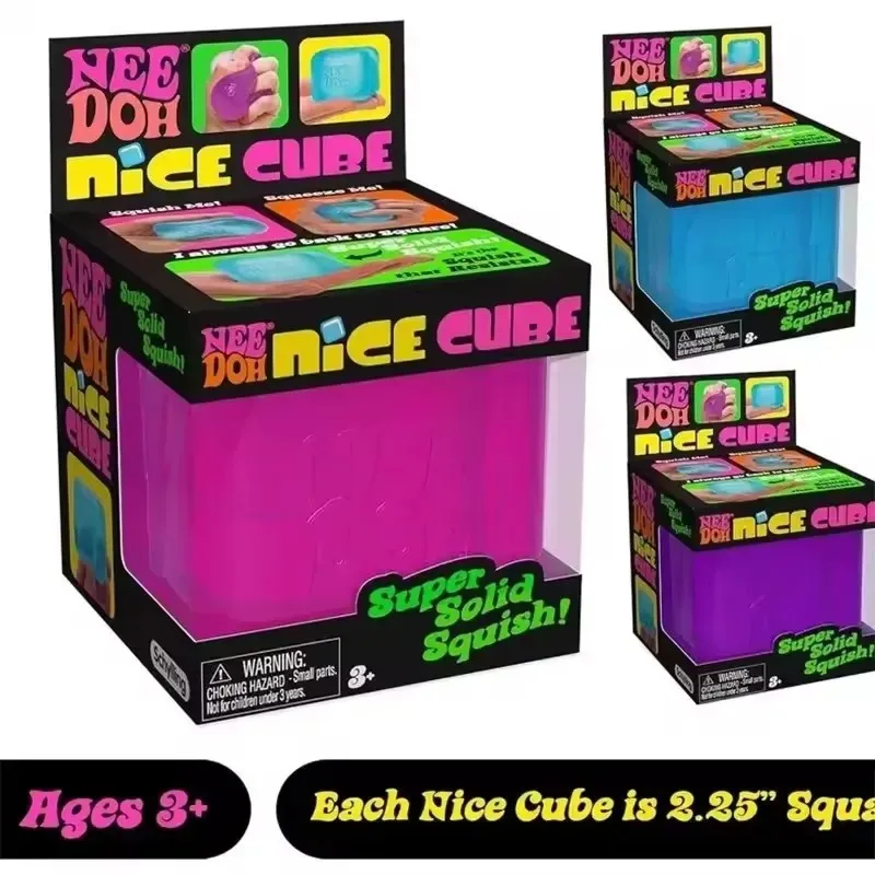 En stock : Jouet sensoriel anti-stress Squishy Schylling/Needoh Nice Cube, puzzle pour soulager le stress et la pression, souvenir pour enfants (말랑이)
