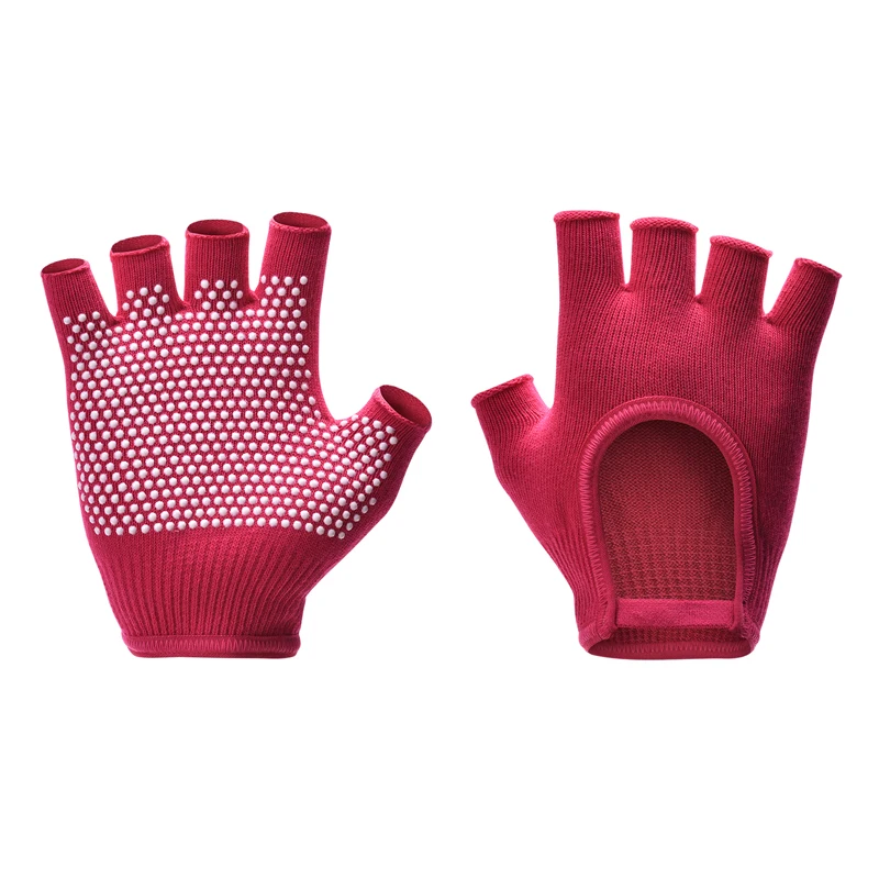 Dames Antislip Yoga Handschoenen Katoen Fitness Halve Vinger Handschoenen Ademend Outdoor Fietsen Pilates Sport Vissen Handschoenen