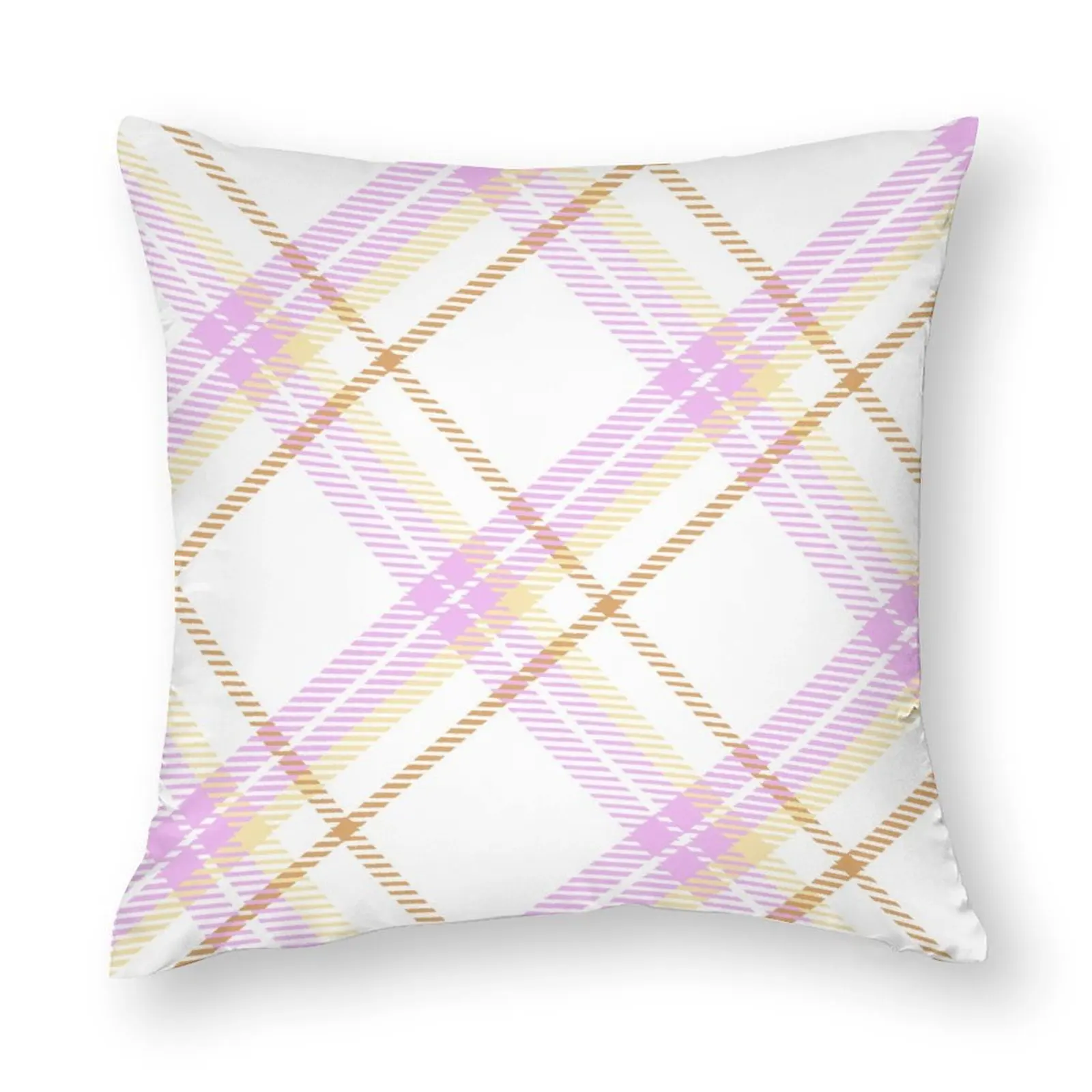 

Basic Model Plaid Throw Pillow Covers Modern Farmhouse Decorative Square polyester Pillow Case for Sofa Couch Bed 18 x 18 Inch