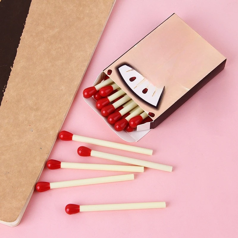 Cute Simulation Match Ballpoint Pen Mini Creative Writing PenStationery Supplies for Primary School Students