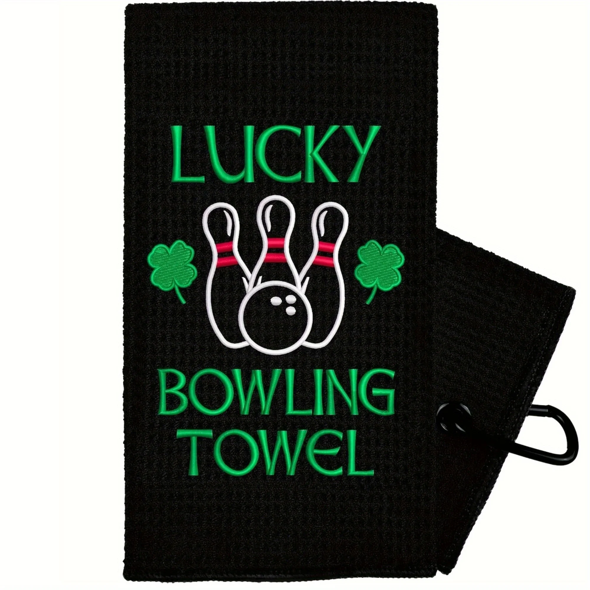 Lucky Bowling Golf Towel - Premium Polyester-Nylon Blend, Large Size 16''X24'', Super Absorbent&Quick-Dry for Quick Cleaning